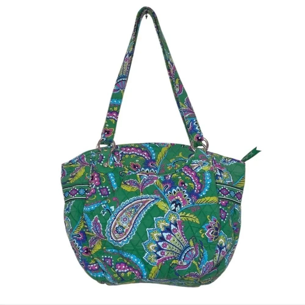 Vera Bradley Glenna Emerald Paisley Shoulder Bag